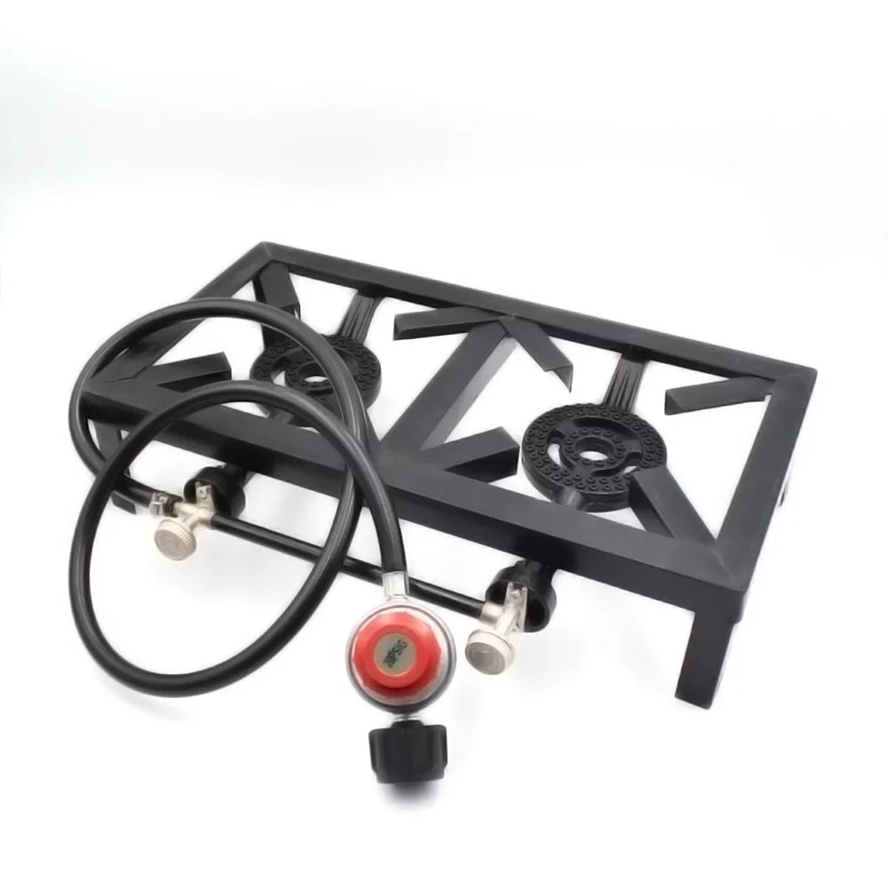 Propane Htovila for Double Camping Stove for Cast (Standard), Gas Excursions Cooking BBQ Patio Furnace Iron