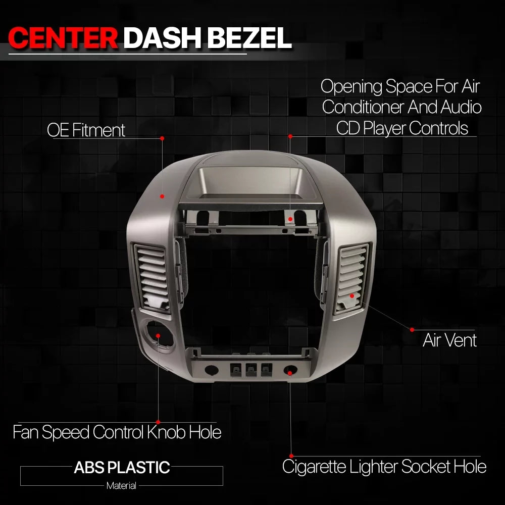 Consoles Titan/Armada Radio Dash 04-06 AC Center for Bezel Speaker Nissan w/o