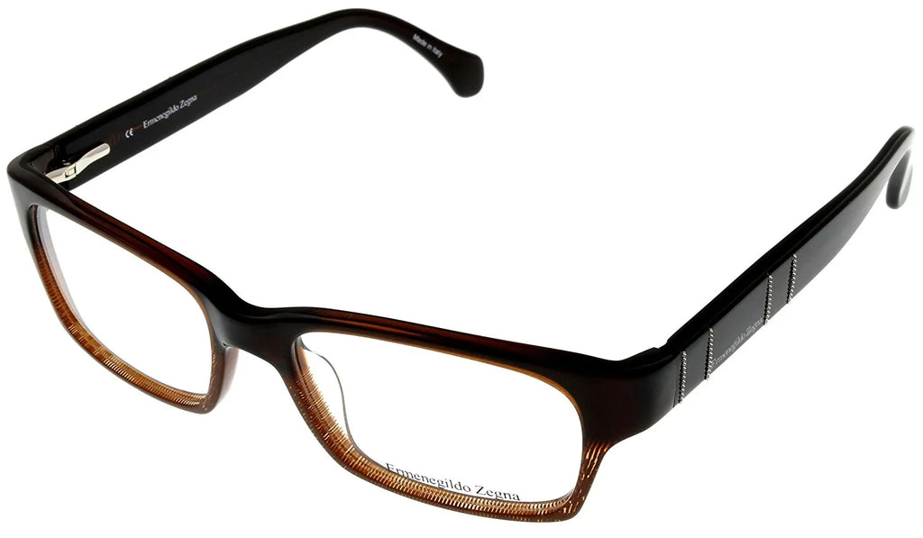 Prescription Zegna Frames Gunmetal Lens/ Size: Rectangular 55-17-135 Satin Unisex Ermenegildo VZ3134M Temple: Eyeglasses 0627 Bridge/