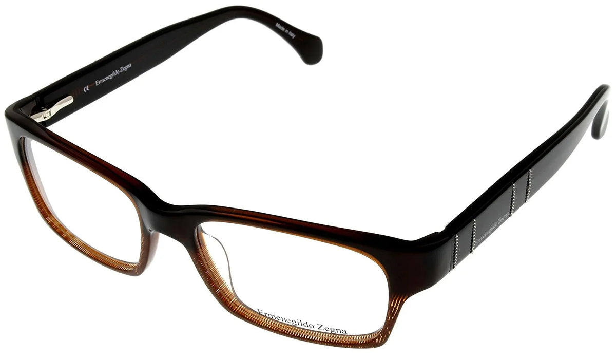 Prescription Zegna Frames Gunmetal Lens/ Size: Rectangular 55-17-135 Satin Unisex Ermenegildo VZ3134M Temple: Eyeglasses 0627 Bridge/