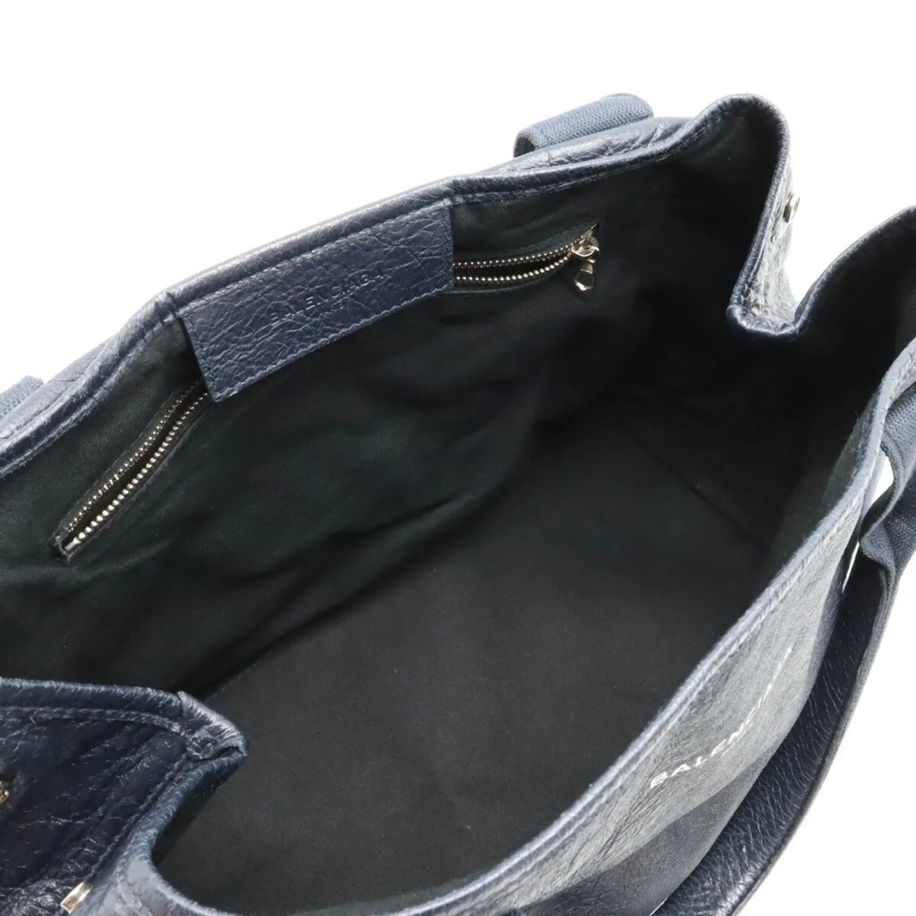 339933 Pre-Owned Leather Balenciaga (Good) Handbag,Tote Women's Navy Bag