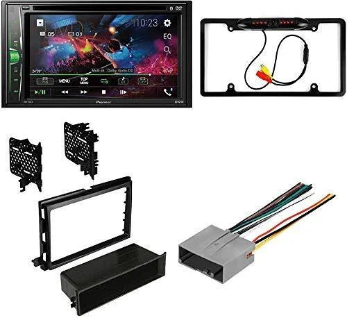 Bundle Receiver 2005-2007 AVH-241EX Media 6.2" Touchscreen Double Stereo for KIT4716 Digital Pioneer W/ DIN Focus Bluetooth/Backup AM/FM DVD/CD Ford Camera/Installation Car with Kit/in-Dash