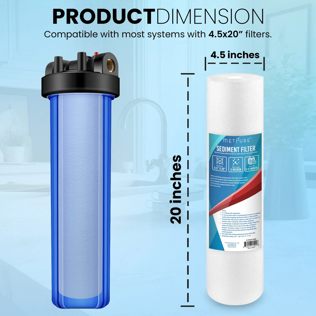 Series, - Melt-Blown Cartridge x DGD Water Hydronix, with and 5 House 4.5" Polypropylene Compatible Sediment Filter more. 20-inch Pentek Micron Pack Filter Water Whole Replacement. 2 20"