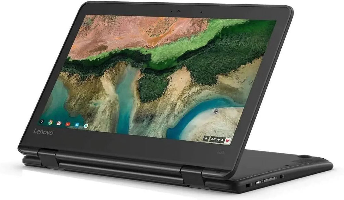 Touchscreen & 2-in-1 Convertible 11.6" MTK Black Laptop MT8173C, - Chromebook Lenovo Scratch 4GB W/Spot, 32GB) RAM, Gen (MediaTek 2nd Dent 300e -