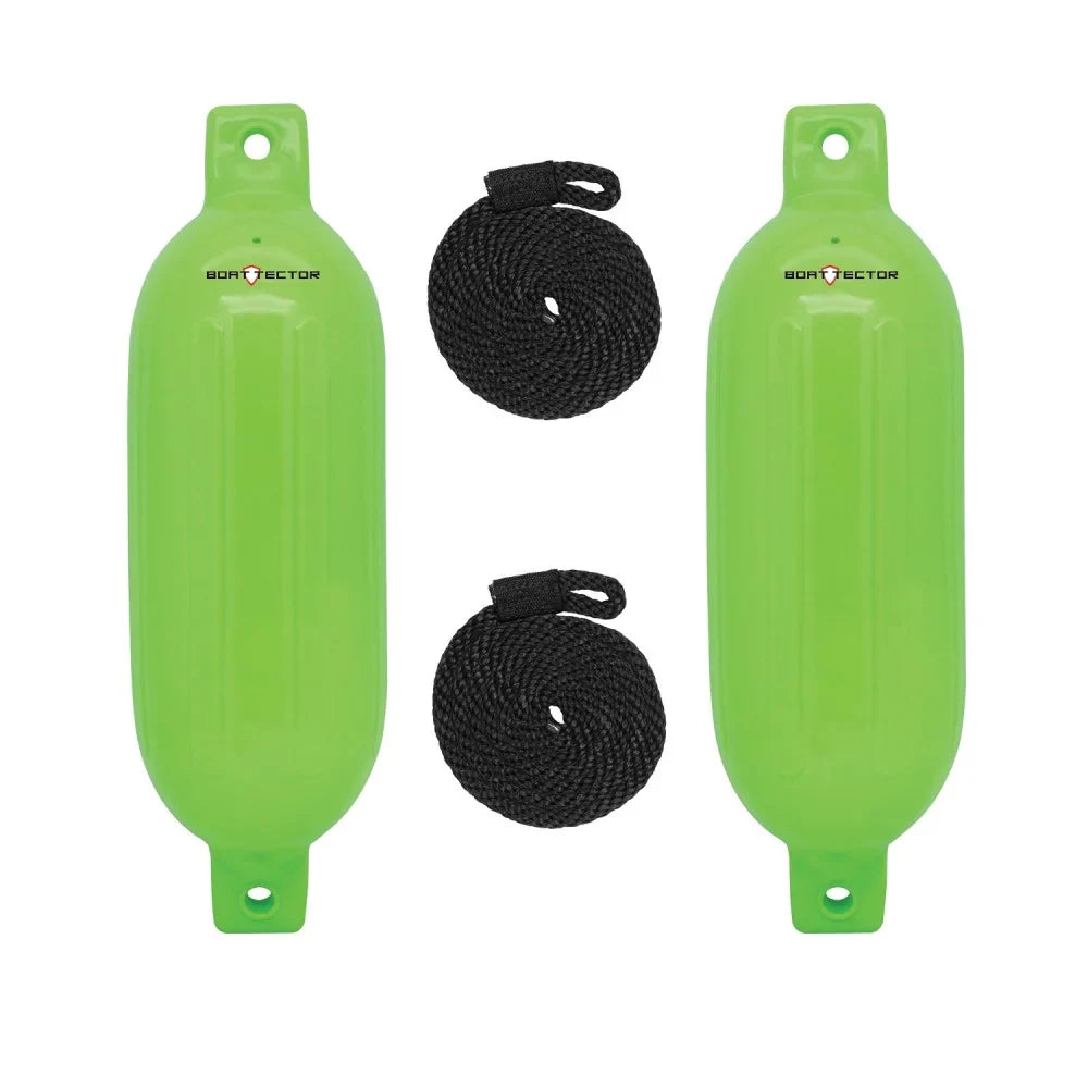 '- Max Inflatable Green 16", BoatTector Fender Extreme Value 2-Pack 4.5" x 3006.7587 Neon