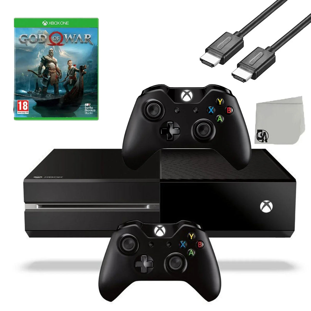 HDMI Of Controller New Microsoft War Console Like Cable 2 Game Included Original 500GB God Black BOLT Gaming One Xbox With AXTION Bundle