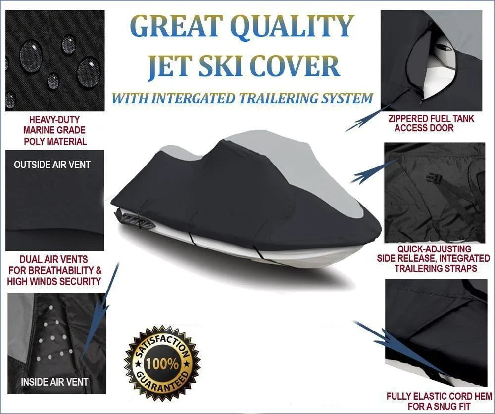 Doo Cover SKI Compatible Jet Sea JET HEAVY-DUTY PWC for 2 2002 Covers PWC Sea-Doo 2001 Ski 600D SUPER Seater Cover RXX