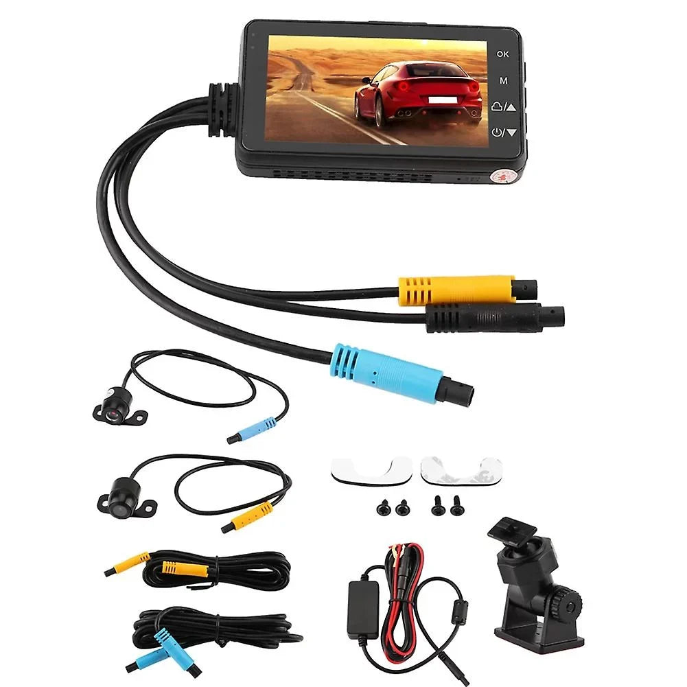 1 5 Recorder Rear Dash V Motorcycle A Lens Driving Double Dvr And Front With Camera