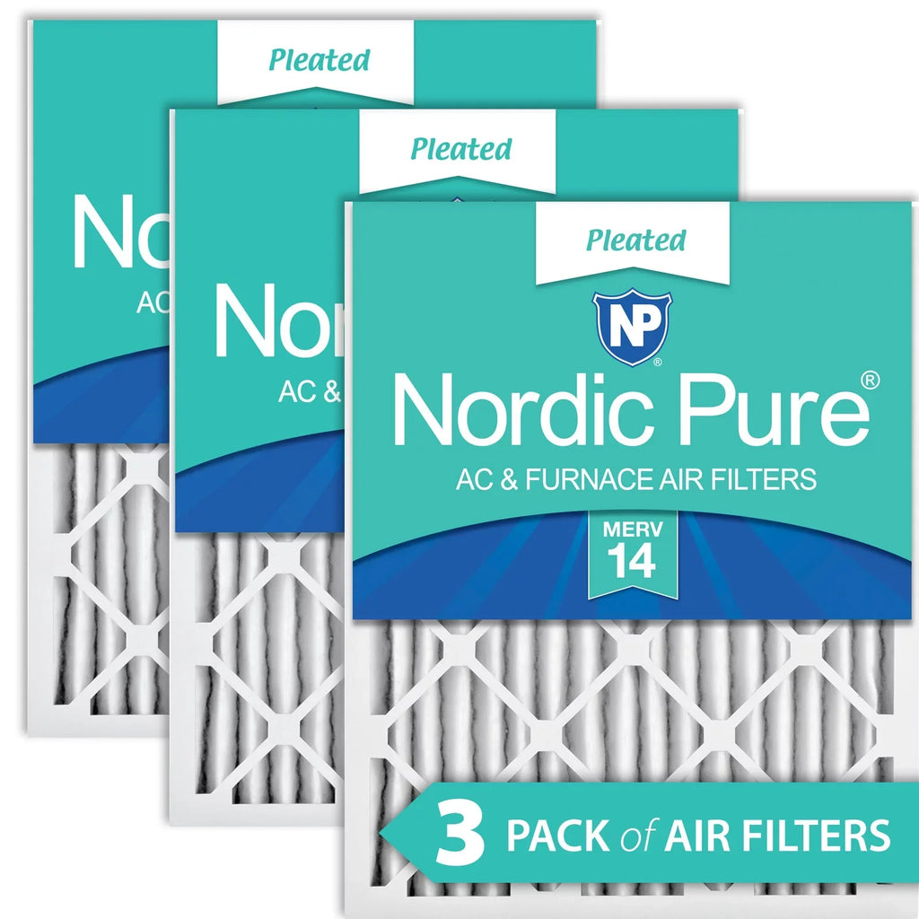 Nordic Pure Filters Pack 18x24x2 Pleated 14 Air 3 MERV