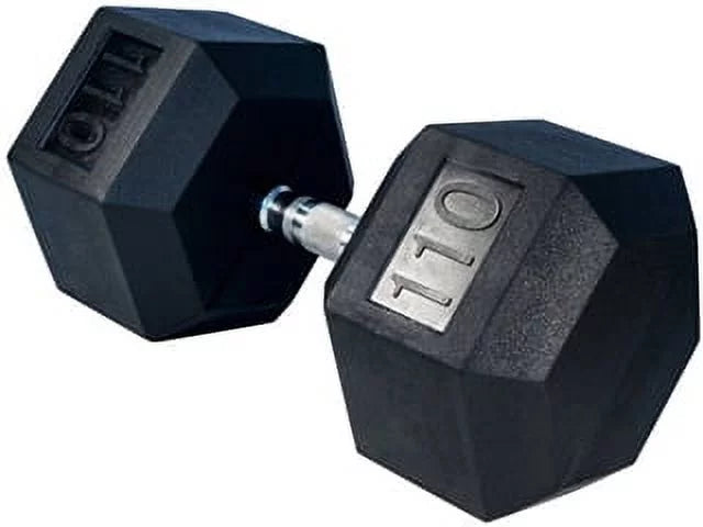 lbs Fitness Hex French Rubber Dumbbell 110 Coated (New)
