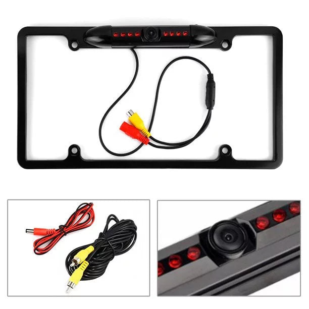 Rearview Backup Camera KW-V230BT Frame for Black KWV230BT License JVC Plate