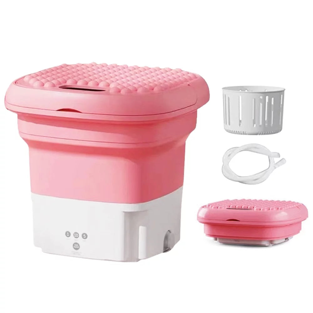 Folding and Dual Forward Drain Household Hand Elution Automatic Pulsator Fruit Reverse Purpose Imitation Wash Hole Small Portable with