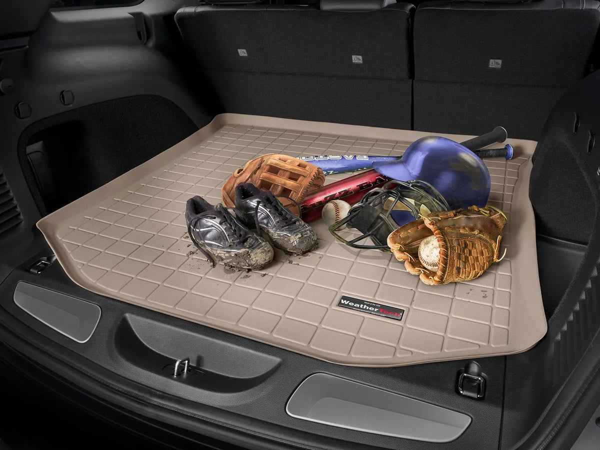 Bumper with Bumper - Behind 2nd Subaru Seating with compatible Protector, Liner Cargo 2015-2019 Outback Row With WeatherTech Protector Cocoa Trunk