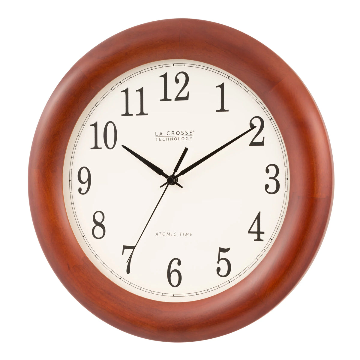 Inch Technology finish WT-3122A-Int La Cherry Analog Clock, 12.5 Crosse Oak Atomic Wood