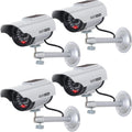 with Surveillance 1 Bullet Indoor (SOLTC-S4), Simulated Camera Silver Fake Outdoor Security Dome Dummy WALI 4 Powered Packs, Decal Solar LED CCTV Sticker Alert Security Light,