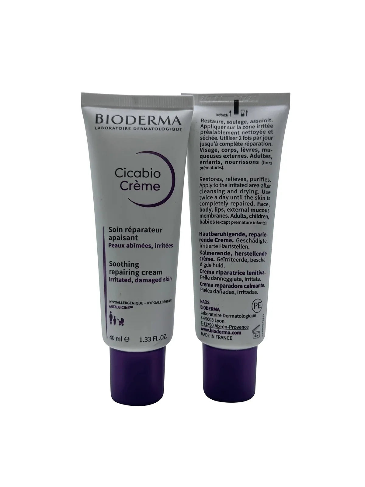 1.33 Repairing Bioderma Cicabio Soothing Cream oz of (Pack 2)