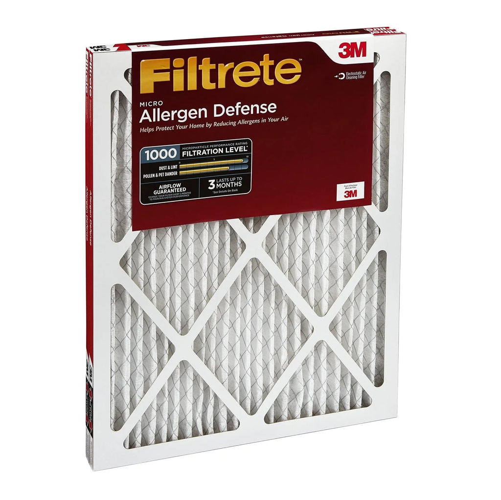 Air Filter, 1000, Micro Allergen AC Filtrate Furnace 2-Pack Defense, MPR 16x25x1,
