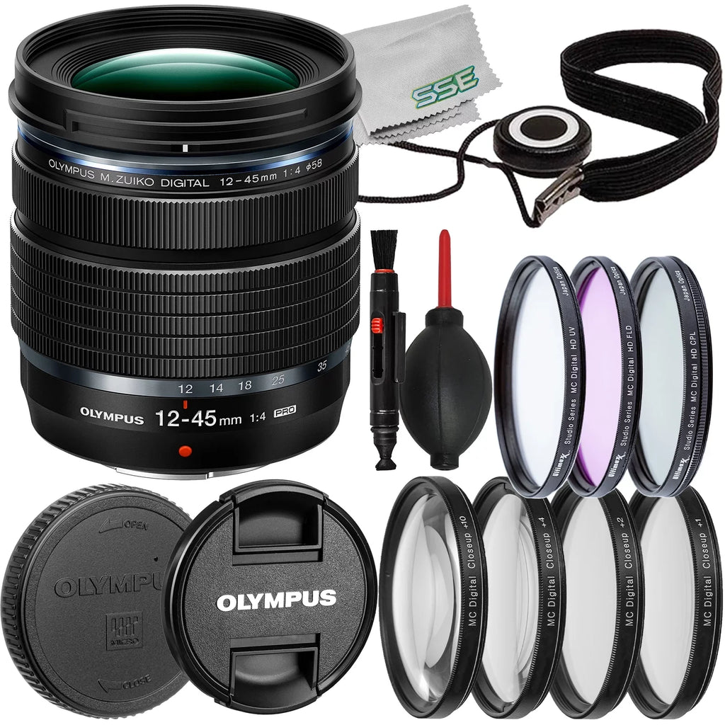 M.Zuiko (16pc UV 3PC Bundle Multi-Coated Essential Filter Digital Manufacturer More + Accessories, Bundle) ED Kit + Lens 12-45mm Olympus Box) PRO Ultimaxx f/4 & (White