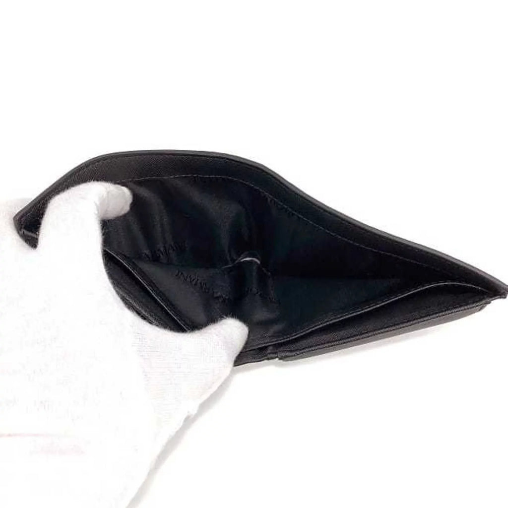 black (Like Y4R165 wallet Armani leather ARMANI Emporio New) EMPORIO white Pre-Owned folio men's