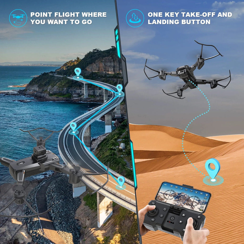HD 4K with Camera Quadcopter Design Avoidance JLLOM Dual Foldable and Technology Drone Obstacle -