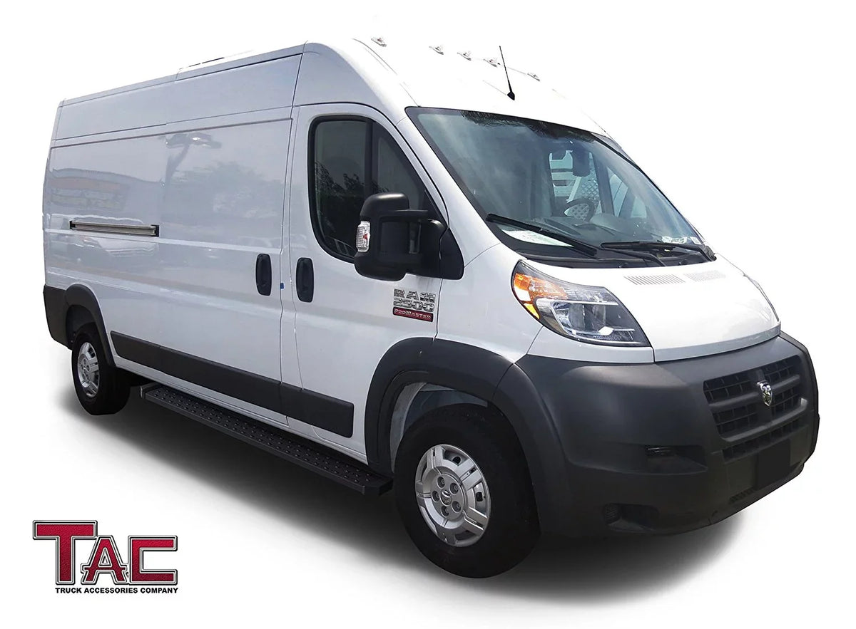 Size) Promaster Running Step Step 136”/159” Side Utility Boards Wheel Dodge Accessories Bars TAC Fit Exterior (Full 6.5” Black 2014-2024 Nerf Base Rails Van Side Bars Off Road 2pcs
