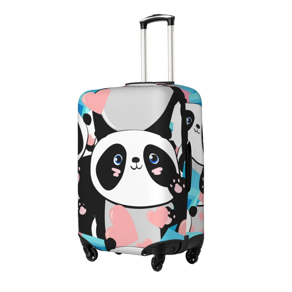 Medium Looking Hearts Luggage Anti-Scratch Cover,Durable, Cute Washable Suitcase Pink New Haiem Keep - Protector Technology Luggage With Your Panda