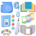 Includes Instax & + More Bundle Premium + 9 Cloth Case Picture Selfie Camera + Camera with | Fujifilm Accessories Photo Camera Cleaning Leather Instant For Lens Mini Kit Frames Strap + Film Album