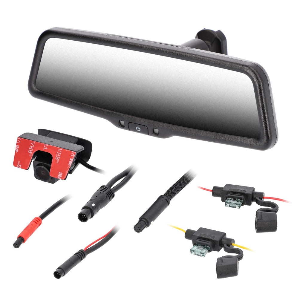 TE-LVM9 1280×320 View Rearview Rear 9" & Front Mirror 1080P Streaming iBeam Live