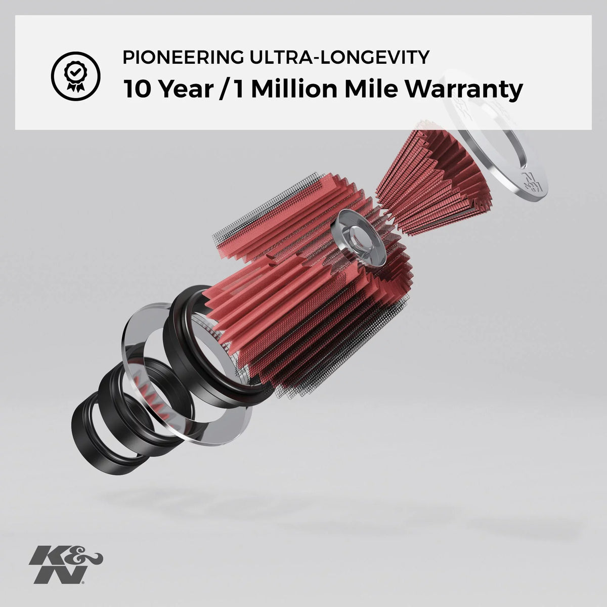 Replacement In, Diameter: Flange Flange Clamp-On Filter 4 Shape: 6 Premium, 1.75 Air Filter: Washable, Filter: RE-0850 K&N Universal Round Length: In, In, High Height: Performance, Tapered,