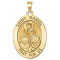 Adult-1/2x2/3 Religious Medal Oval Necklace Yellow Picturesongold.Com 14K Pendants Daniel Gold Saint