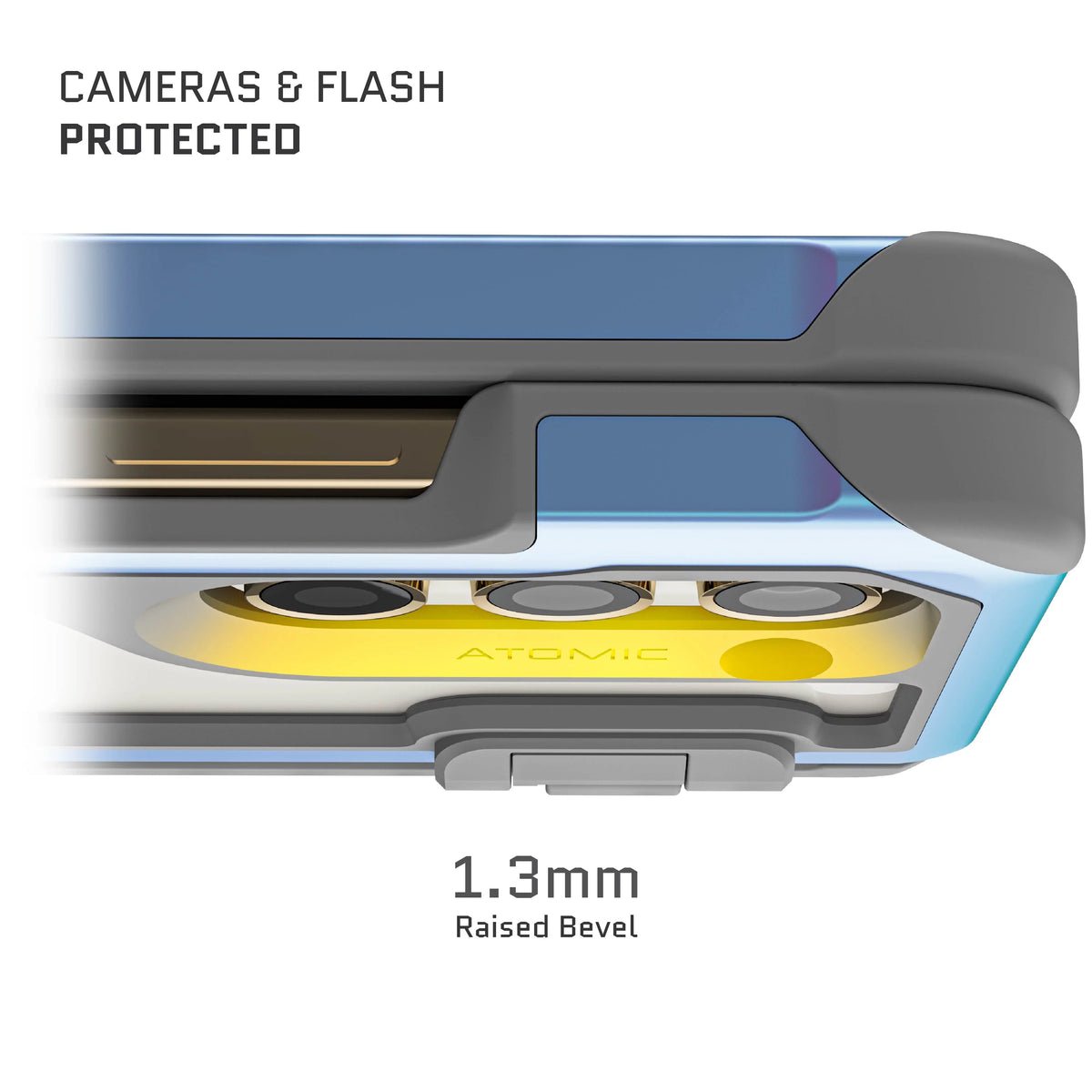 Cover Slim Z Ghostek Metal Atomic (Prismatic) Fold Clear Galaxy Case Aluminum Samsung 5 Phone