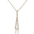 Boutique Teens Pendant Triangle Box Blue Necklace Cubic for Zirconia Drop Gold Plated Inc Rose Women,