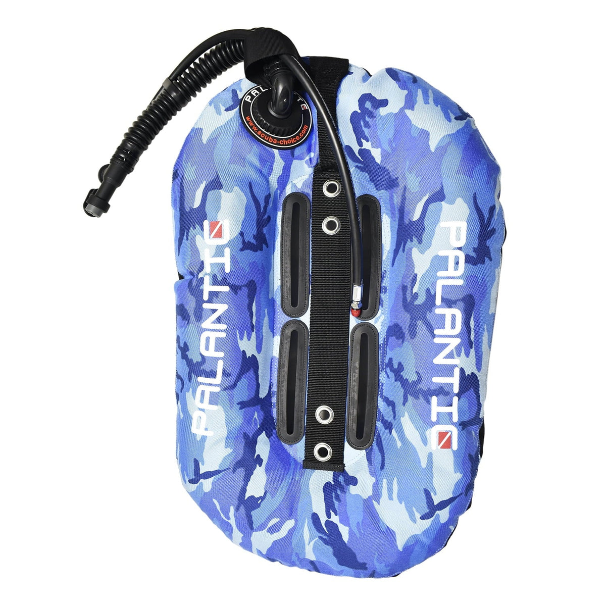 Single Wing Blue Donut Pro Tank w/ Palantic Camo Black Accent Neptune Diving 30lbs,