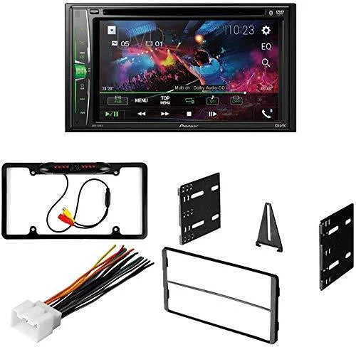 DIN Media DVD/CD Ford KIT4747 Bundle Touchscreen W/ for Digital AVH-241EX Stereo Double 6.2" AM/FM Receiver 2002-2005 Door Bluetooth/Backup Pioneer Kit/in-Dash Car Explorer 2 Camera/Installation with