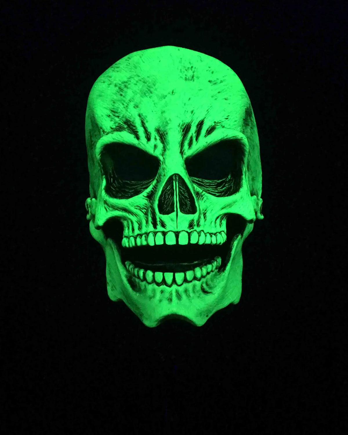 Uv Green Mask Skull Sock