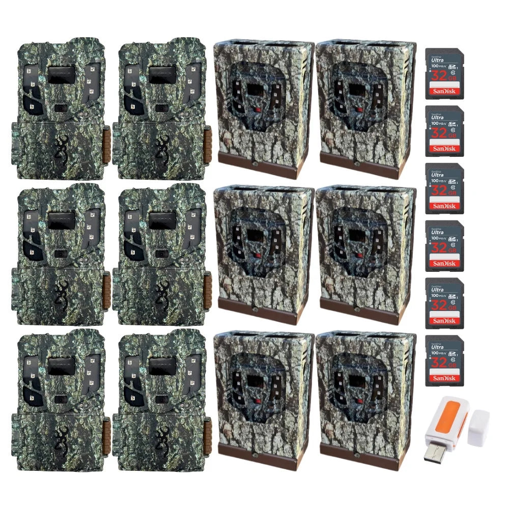 Security Box Scout Pro Trail HD 6PK Reader w/32GB Browning M/Card Max & Camera,