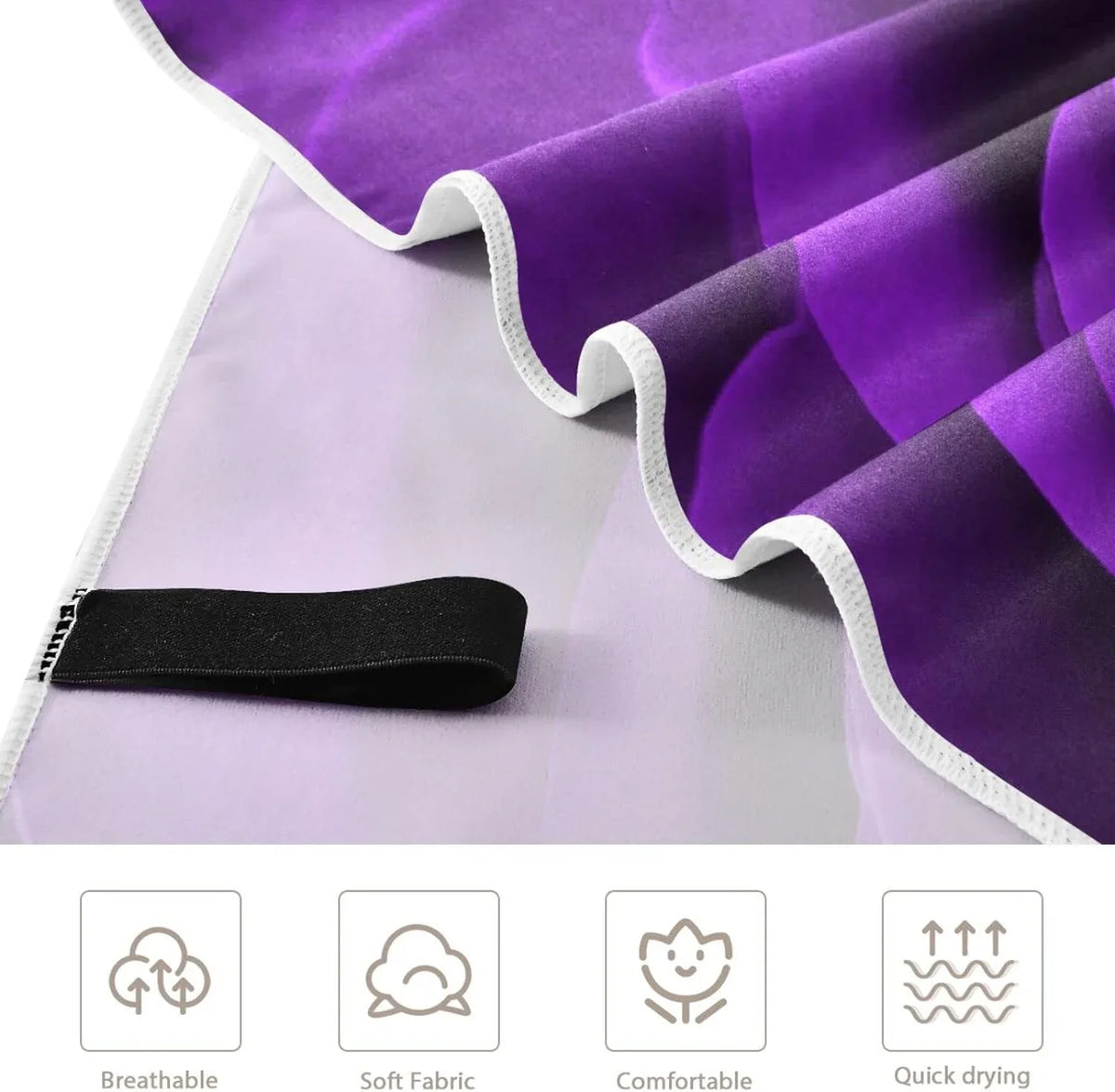 Super Towel Camping Rose Beach Oversized Lightweight Quick Absorbent for Dry - Compact Travel Swimming Towel Purple - Holiday（278） Bestwell Towels