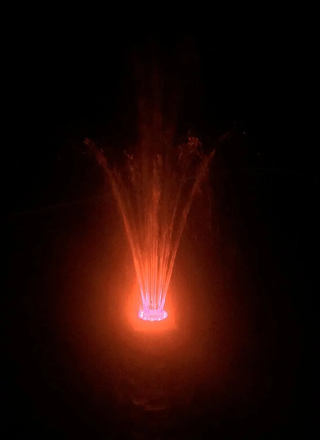Swimming Fountain Pool Illuminated Fest Color