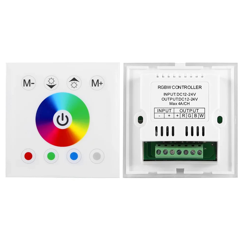 Panel Light(white) Strip LED Touch Switch Dimmer Controller LED Wall Mounted Jadeshay RGBW Controller Panel Colorful for