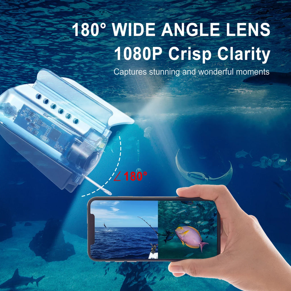Camera Finder Control, Kayak Fishing Ice APP Boat Lake Video Fishing Gofishup for with Fish 1080P Sea Live Underwater