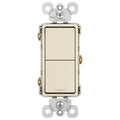 Legrand Seymour Pass Switch, Radiant & 6 - Single-Pole Quantity Almond 2 Light 15A, RCD11LACC6