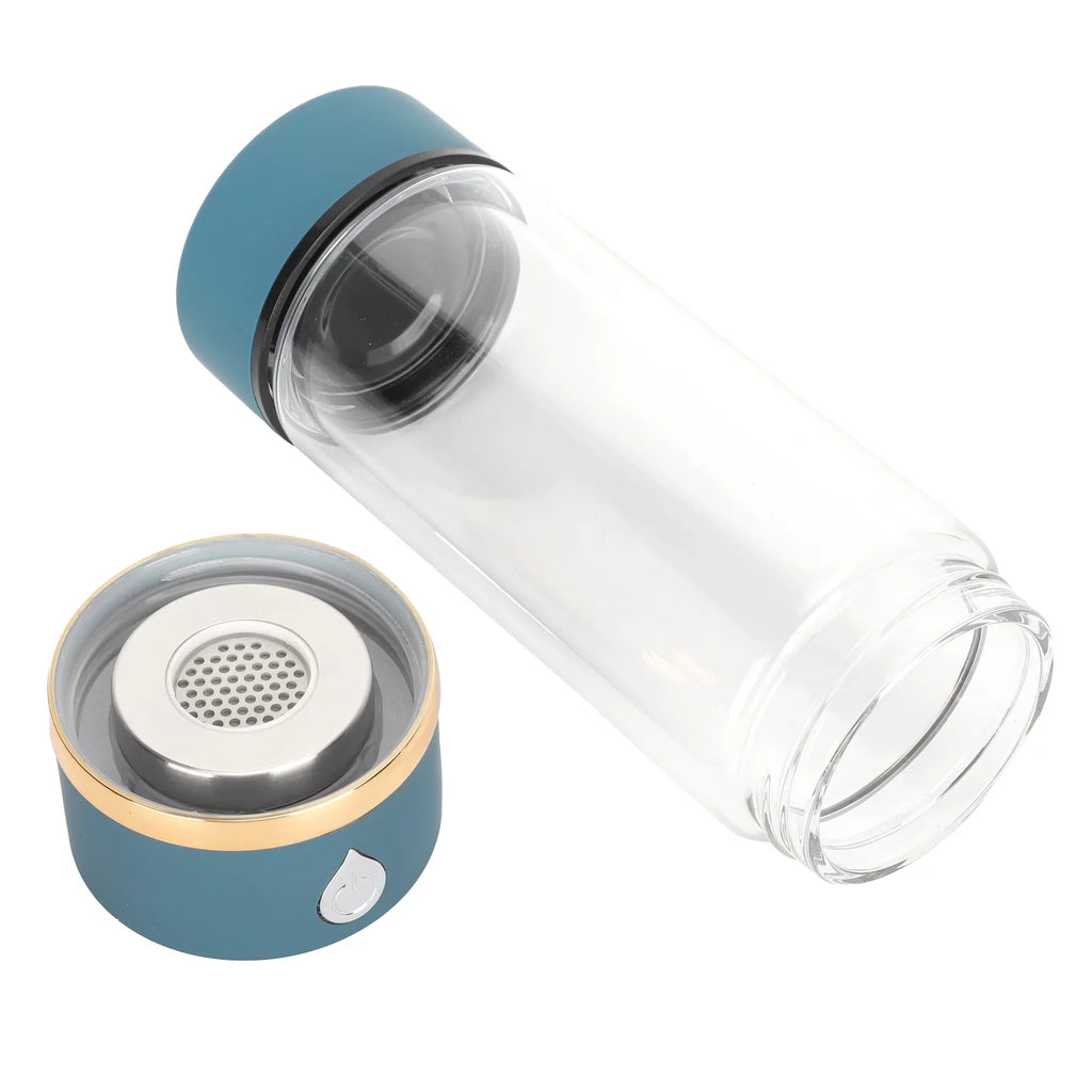 Hydrogen Portable Machine Generator Blue Water Hydrogen Water Bottle 380ml Maker USB
