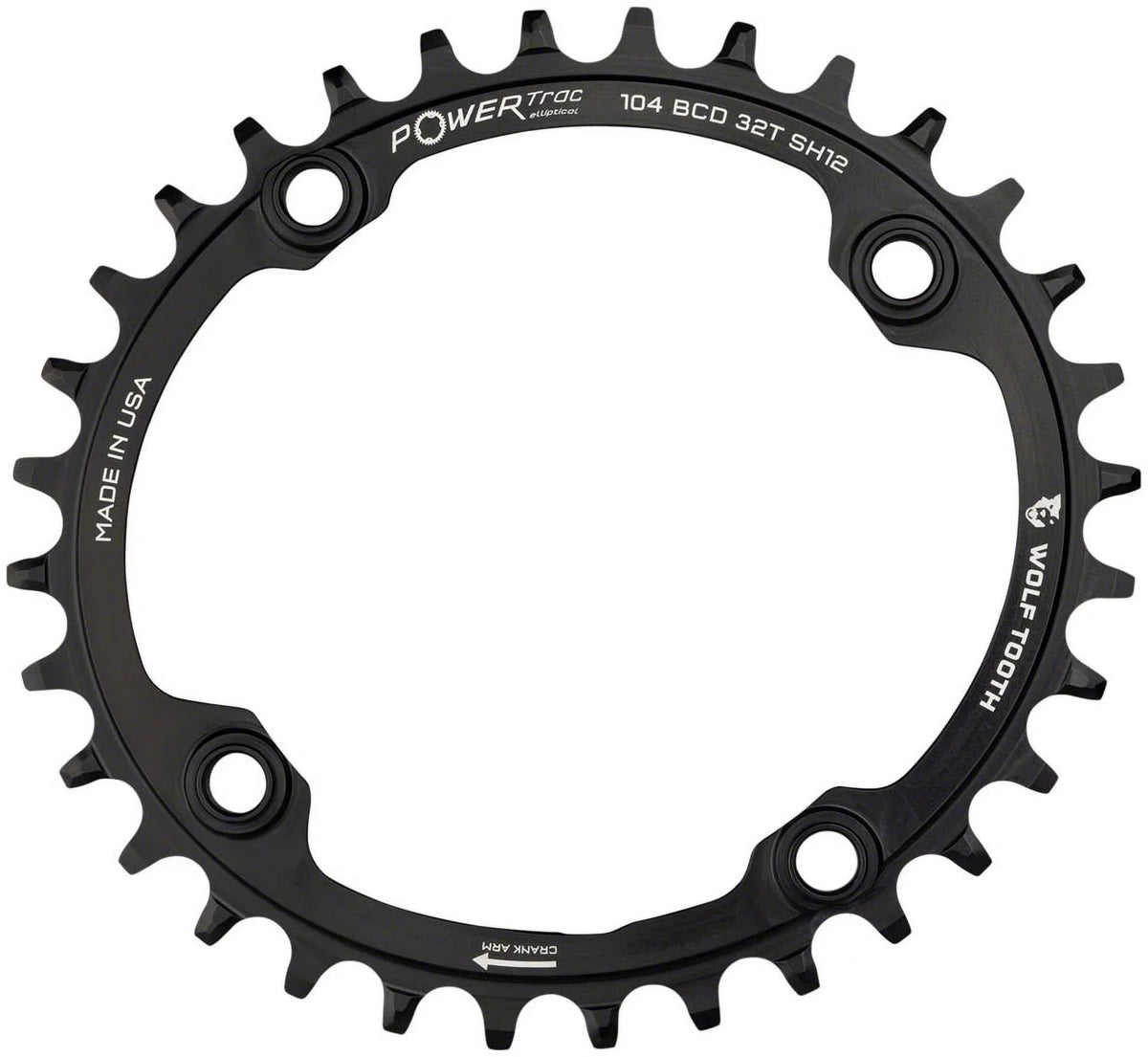 '- 104 Tooth BCD: Chainring BCD 104 Hyperglide+ Elliptical Chainring Count: Tooth Wolf 34