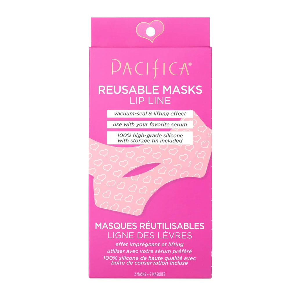 Mask & Lip | | + Storage Serum Effect Fine Line Tin Included | Free + With 100% Pair Reusable | Lines Minimize Vegan | Lifting Cruelty Pacifica Beauty | Vacuum Silicone Seal Wrinkles |