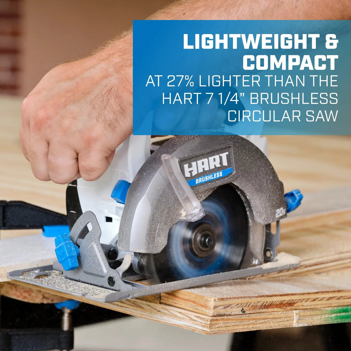 Battery-Powered Brushless Compact 5-1/2-inch Saw Not Circular (Battery HART 20-Volt Included)