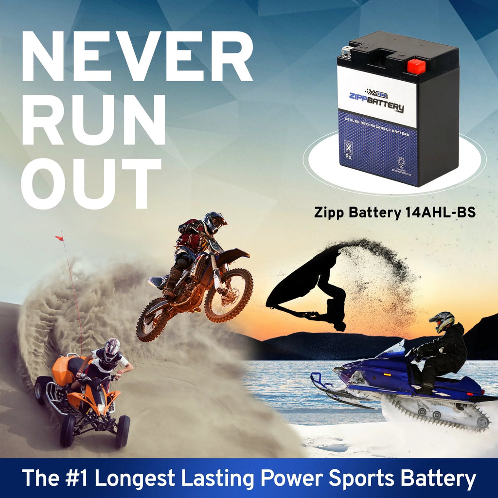 Zipp 750cc 1989 Motorcycle YTX14AHL-BS Ah, Battery CCA) 12 Volt,12 210 for (14AHL-BS Battery Suzuki Gsx-r750