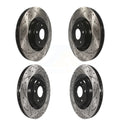 For A6 Kit KD-100319 A7 S5 Drilled Coated Q5 Porsche Disc Rotors Slotted Quattro Rear Brake S4 Macan Audi Front