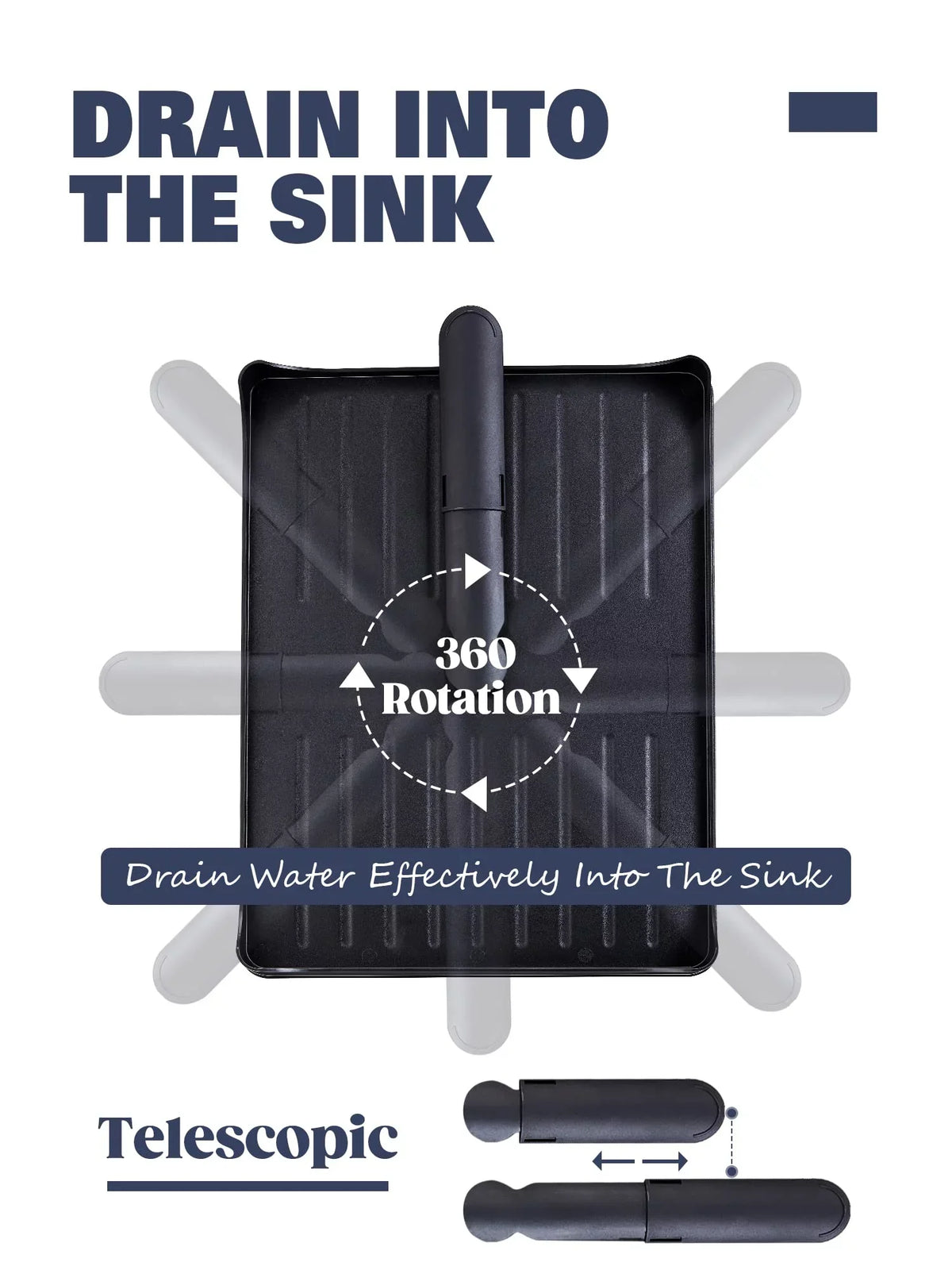 Kitchen Extra 2 Black Large Dish for Drying Tier Rack Counter,
