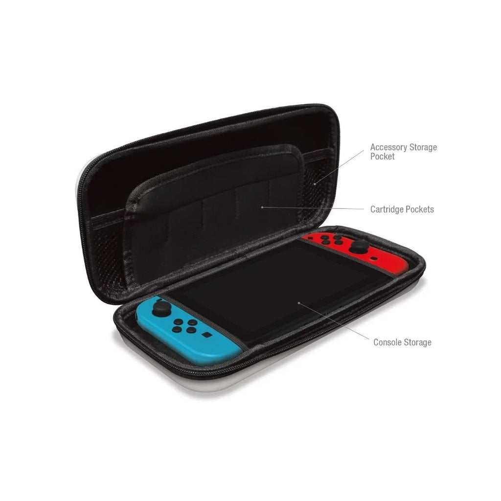 w/ Switch Hard OLED Japanese Case Nintendo Shell White POWEVER Carrying Edition
